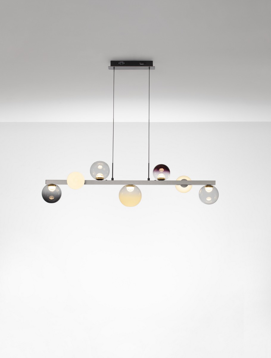 Lampa wisząca nowoczesna Luces Exclusivas ARGUIS, szara, LED 40 W 3000 K, szer. 25 cm – LE45847 - obrazek 3