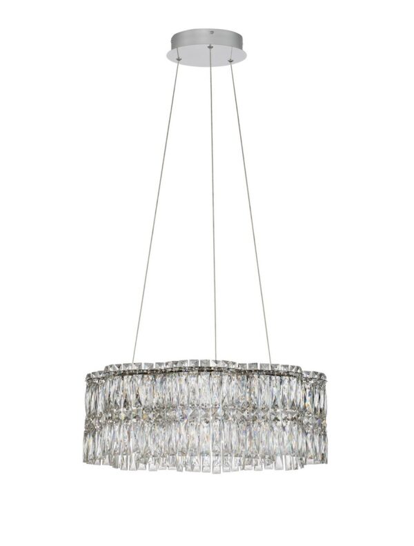 Lampa wisząca nowoczesna Luces Exclusivas ARIZA, chrom, LED 34 W 3500 K, Ø 60 cm – LE45851