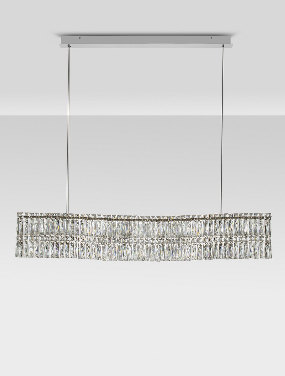 Lampa wisząca nowoczesna Luces Exclusivas ARIZA, chrom, LED 34 W 3500 K, szer. 12 cm – LE45853 - obrazek 2