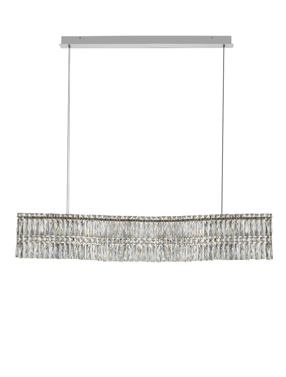 Lampa wisząca nowoczesna Luces Exclusivas ARIZA, chrom, LED 34 W 3500 K, szer. 12 cm – LE45853