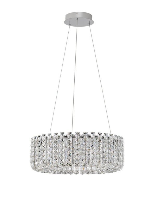 Lampa wisząca nowoczesna Luces Exclusivas ARONA, chrom, LED 47 W 3500 K, Ø 60 cm – LE45854