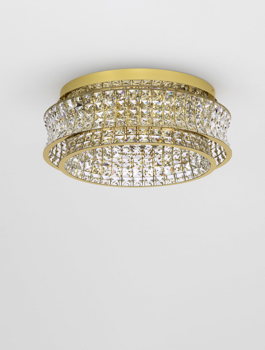 Plafon nowoczesny Luces Exclusivas ARONA, złoty, LED 56 W 3500 K, Ø 60 cm – LE45861 - obrazek 2