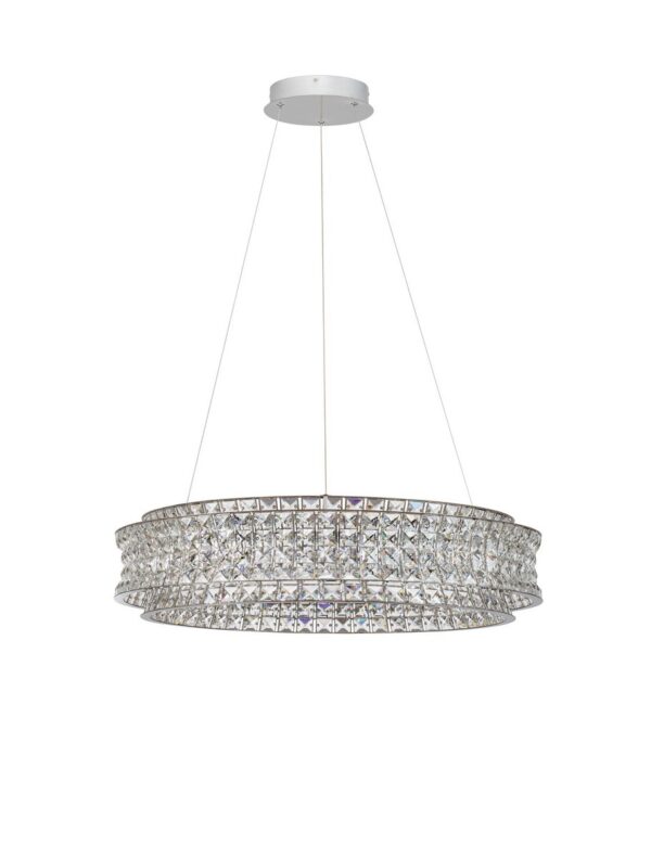 Lampa wisząca nowoczesna Luces Exclusivas ARONA, chrom, LED 74 W 3500 K, Ø 80 cm – LE45865