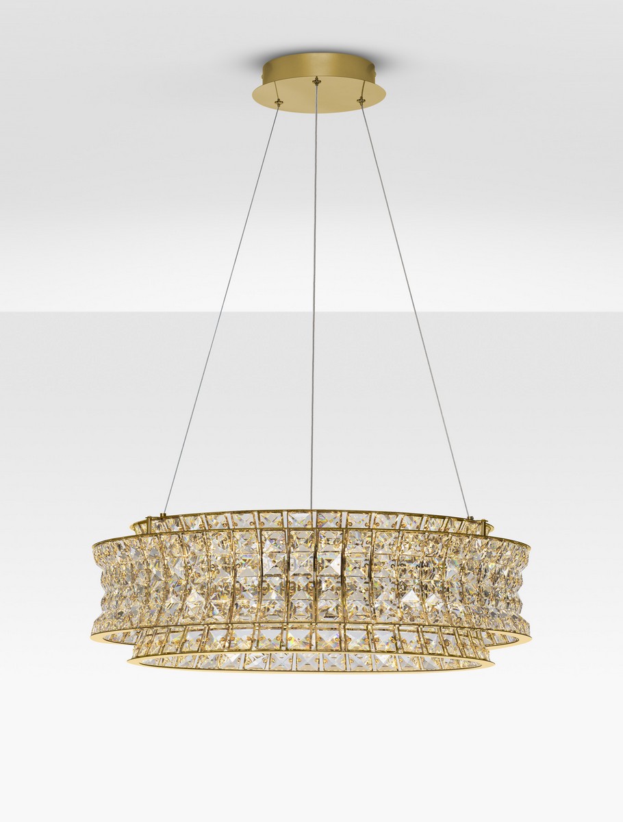 Lampa wisząca nowoczesna Luces Exclusivas ARONA, złota, LED 56 W 3500 K, Ø 60 cm – LE45868 - obrazek 3