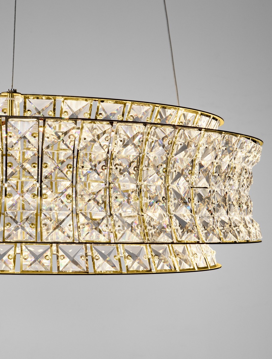 Lampa wisząca nowoczesna Luces Exclusivas ARONA, złota, LED 56 W 3500 K, Ø 60 cm – LE45868 - obrazek 4