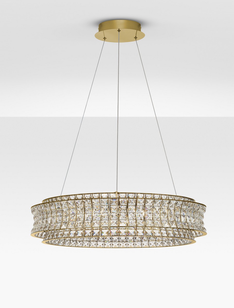 Lampa wisząca nowoczesna Luces Exclusivas ARONA, złota, LED 74 W 3500 K, Ø 80 cm – LE45869 - obrazek 2