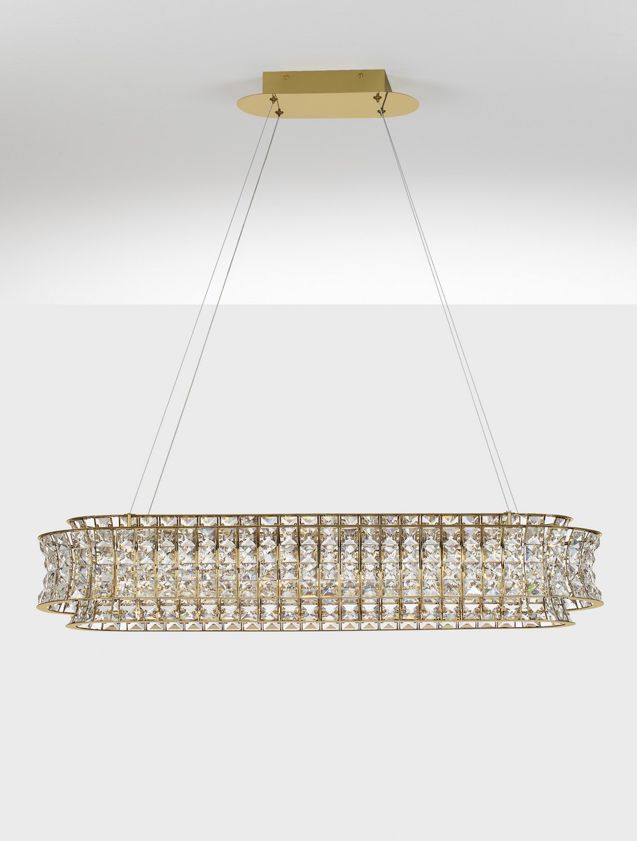 Lampa wisząca nowoczesna Luces Exclusivas ARONA, złota, LED 74 W 3500 K, szer. 30 cm – LE45870 - obrazek 2