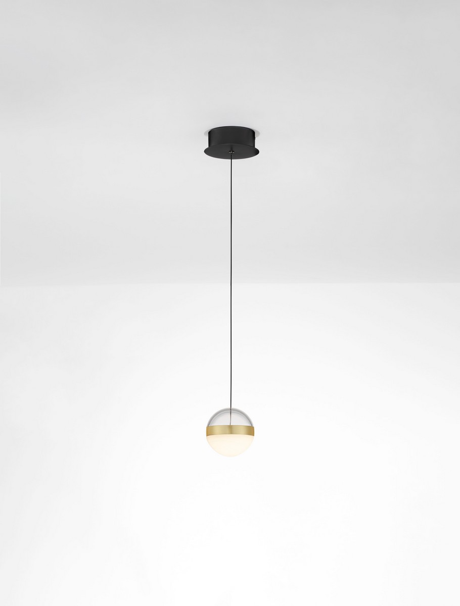 Lampa wisząca nowoczesna Luces Exclusivas ARTEIXO, czarno-biało-złota, LED 9 W 3000 K, Ø 14 cm – LE45872 - obrazek 3