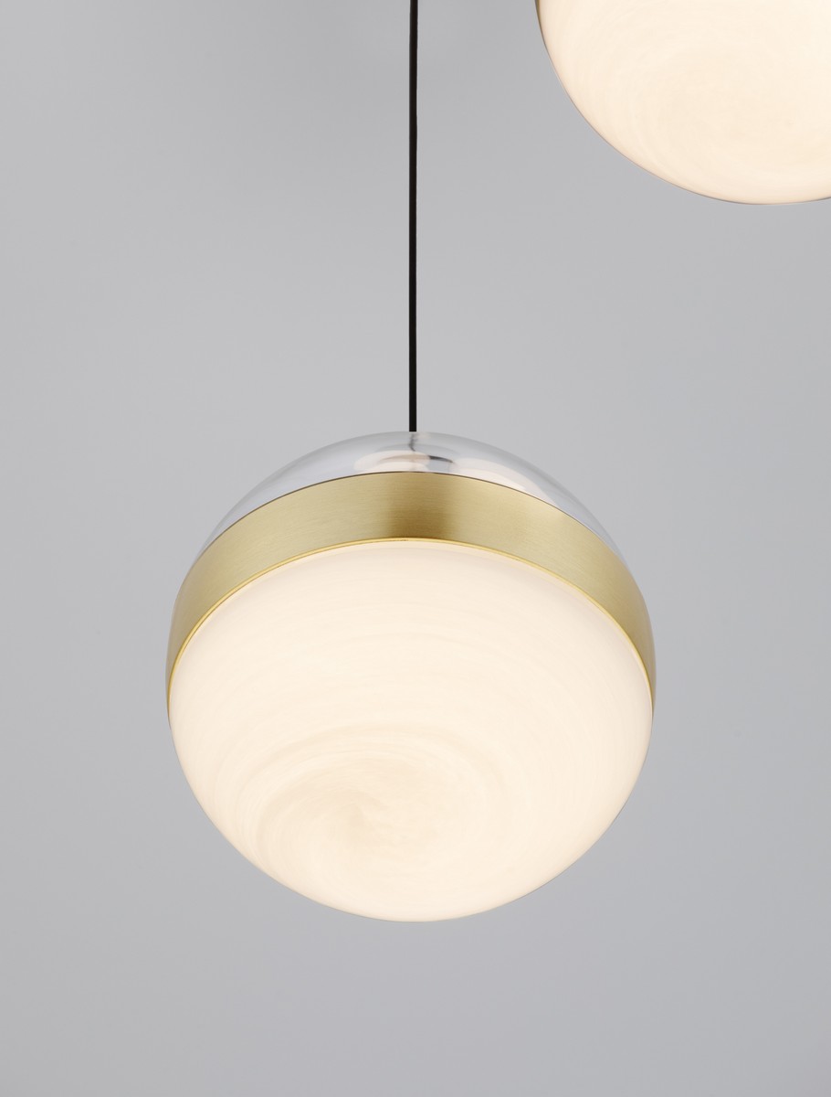 Lampa wisząca nowoczesna Luces Exclusivas ARTEIXO, czarno-biało-złota, LED 27 W 3000 K, Ø 25 cm – LE45873 - obrazek 4