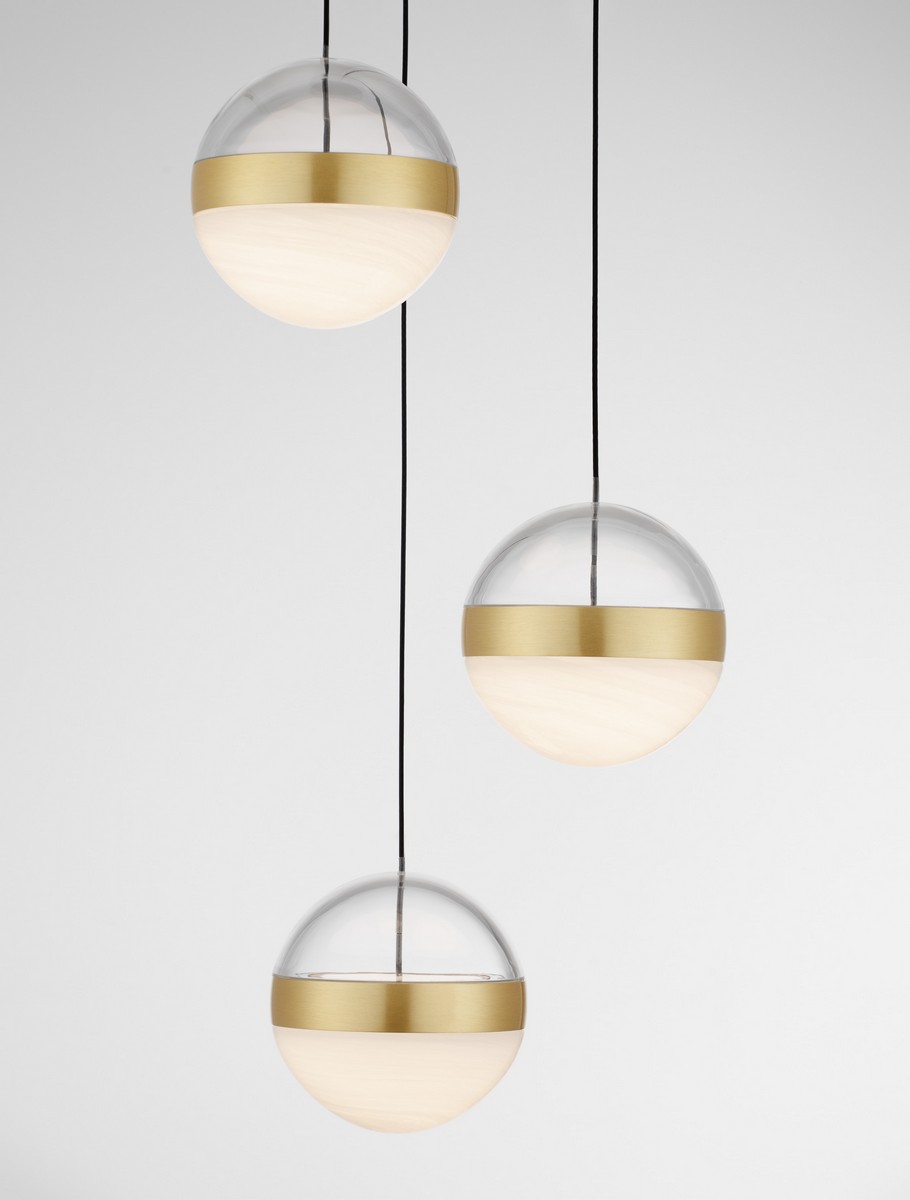 Lampa wisząca nowoczesna Luces Exclusivas ARTEIXO, czarno-biało-złota, LED 27 W 3000 K, Ø 25 cm – LE45873 - obrazek 5