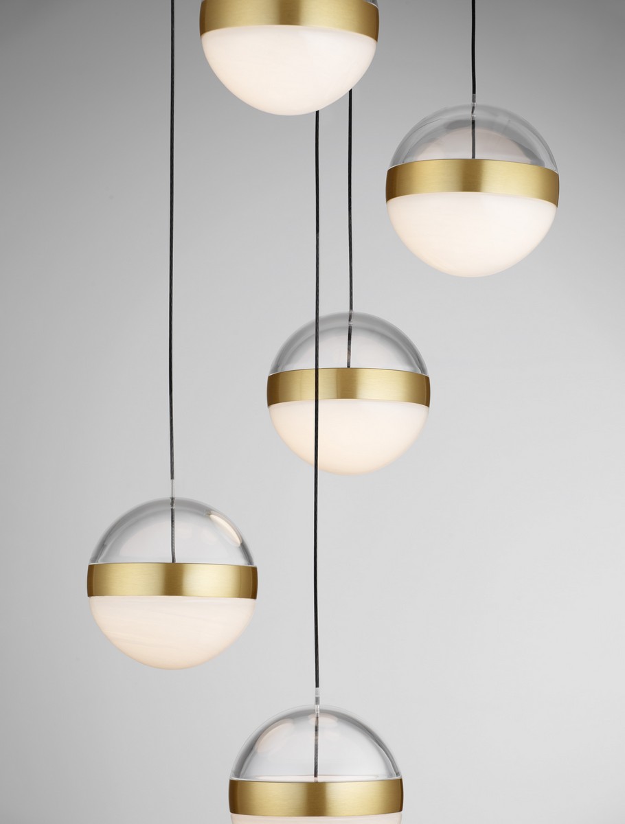 Lampa wisząca nowoczesna Luces Exclusivas ARTEIXO, czarno-biało-złota, LED 45 W 3000 K, Ø 33 cm – LE45874 - obrazek 5