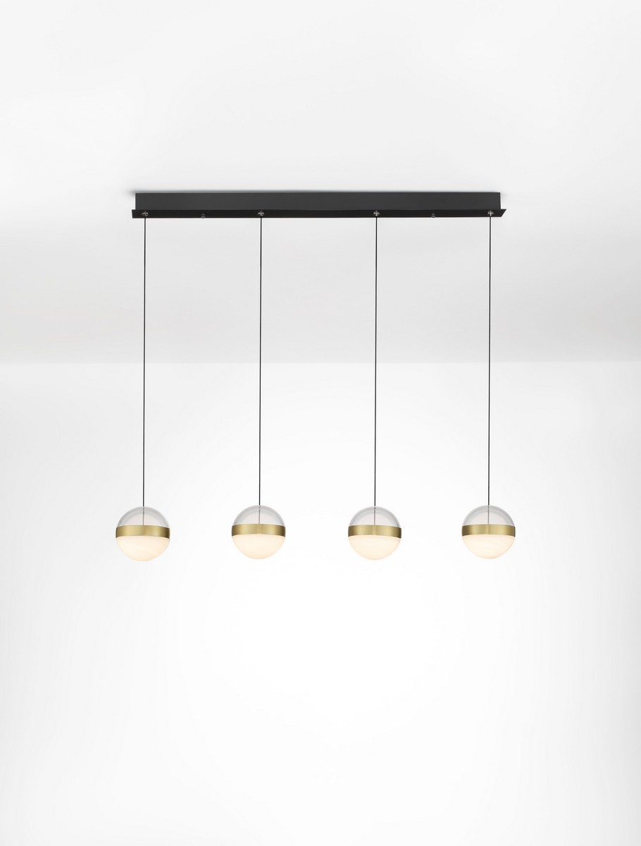 Lampa wisząca nowoczesna Luces Exclusivas ARTEIXO, czarno-biało-złota, LED 36 W 3000 K, szer. 12 cm – LE45875 - obrazek 3