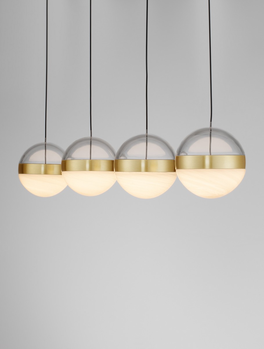 Lampa wisząca nowoczesna Luces Exclusivas ARTEIXO, czarno-biało-złota, LED 36 W 3000 K, szer. 12 cm – LE45875 - obrazek 4