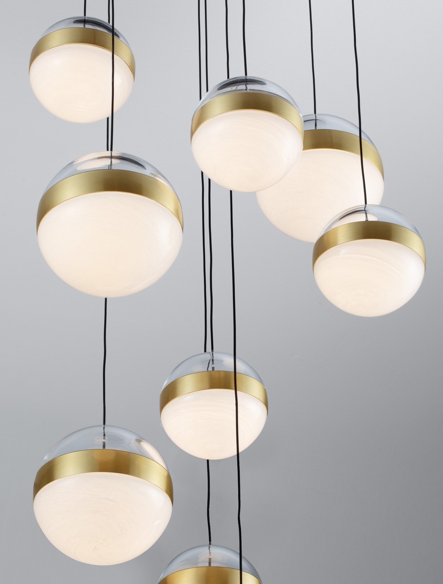 Lampa wisząca nowoczesna Luces Exclusivas ARTEIXO, czarno-biało-złota, LED 81 W 3000 K, Ø 52 cm – LE45876 - obrazek 4