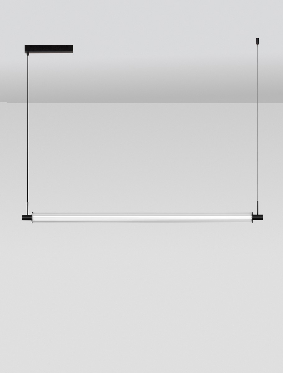Lampa wisząca nowoczesna Luces Exclusivas ARUCAS, czarna, LED 27 W, szer. 5 cm – LE45879 - obrazek 2