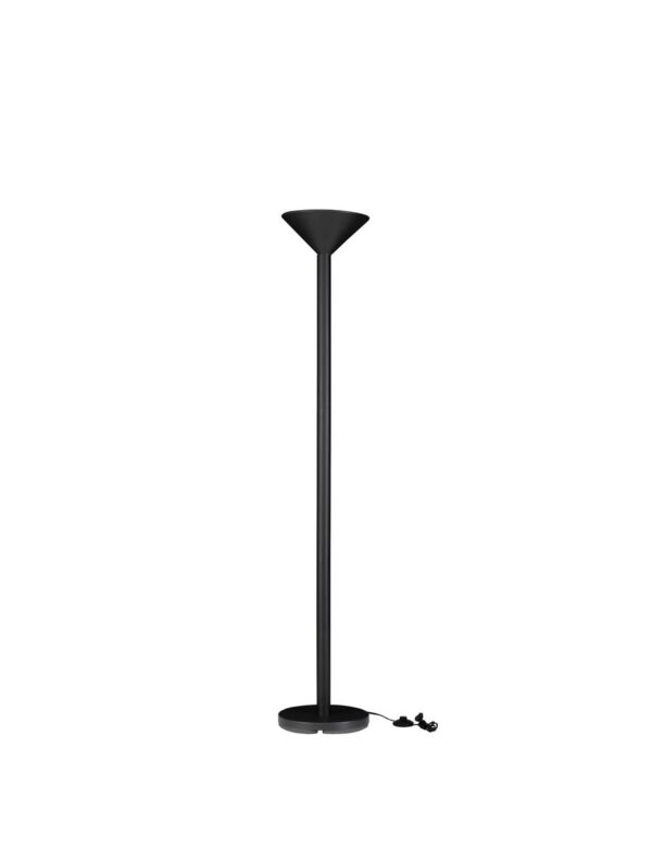 Lampa podłogowa industrialna Luces Exclusivas ARUCOS, czarna, 1 × E27, wys. 165 cm – LE45884