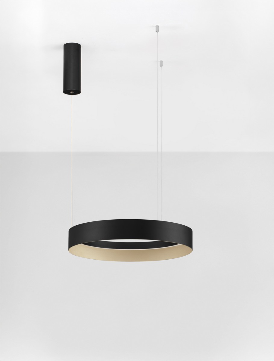Lampa wisząca nowoczesna Luces Exclusivas ATECA, czarno-złota, LED 39 W, Ø 50 cm – LE45894 - obrazek 2
