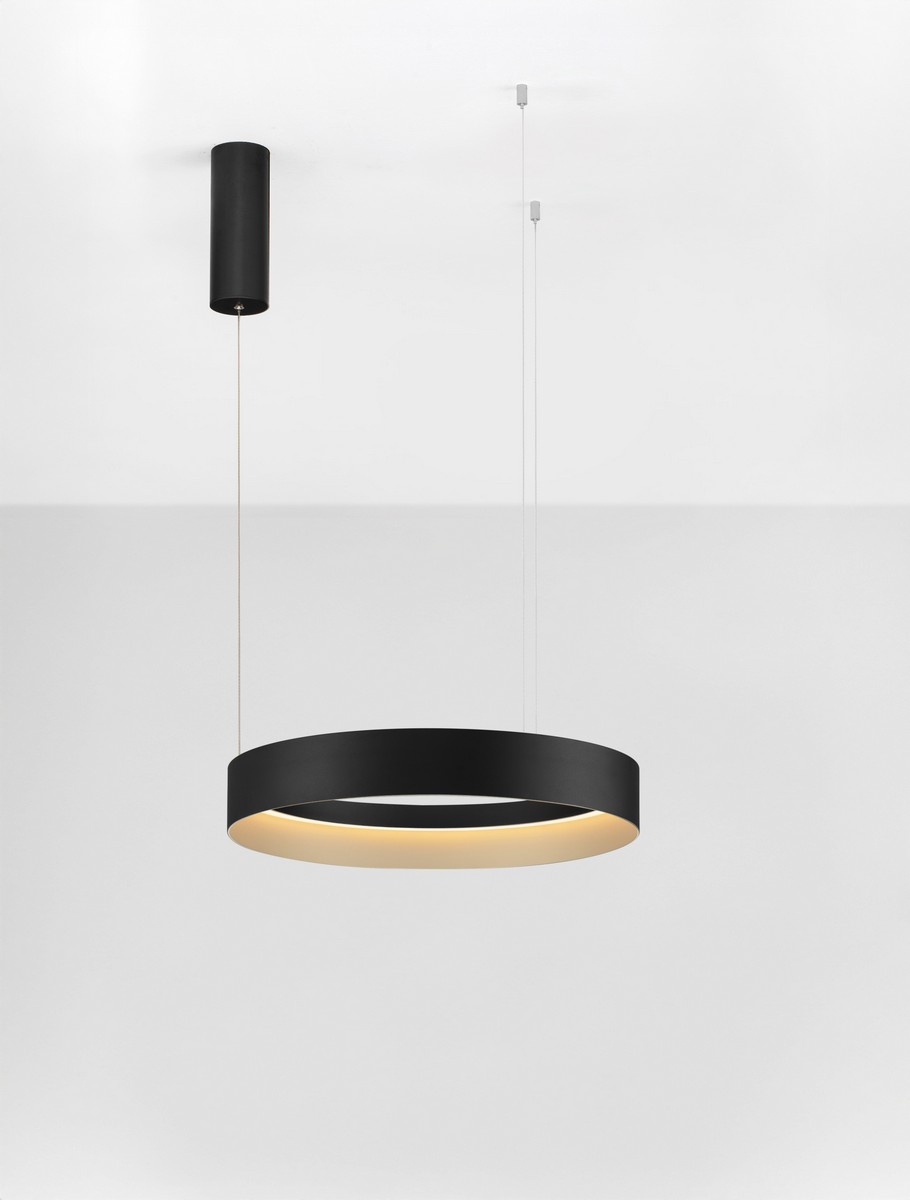 Lampa wisząca nowoczesna Luces Exclusivas ATECA, czarno-złota, LED 39 W, Ø 50 cm – LE45894 - obrazek 3