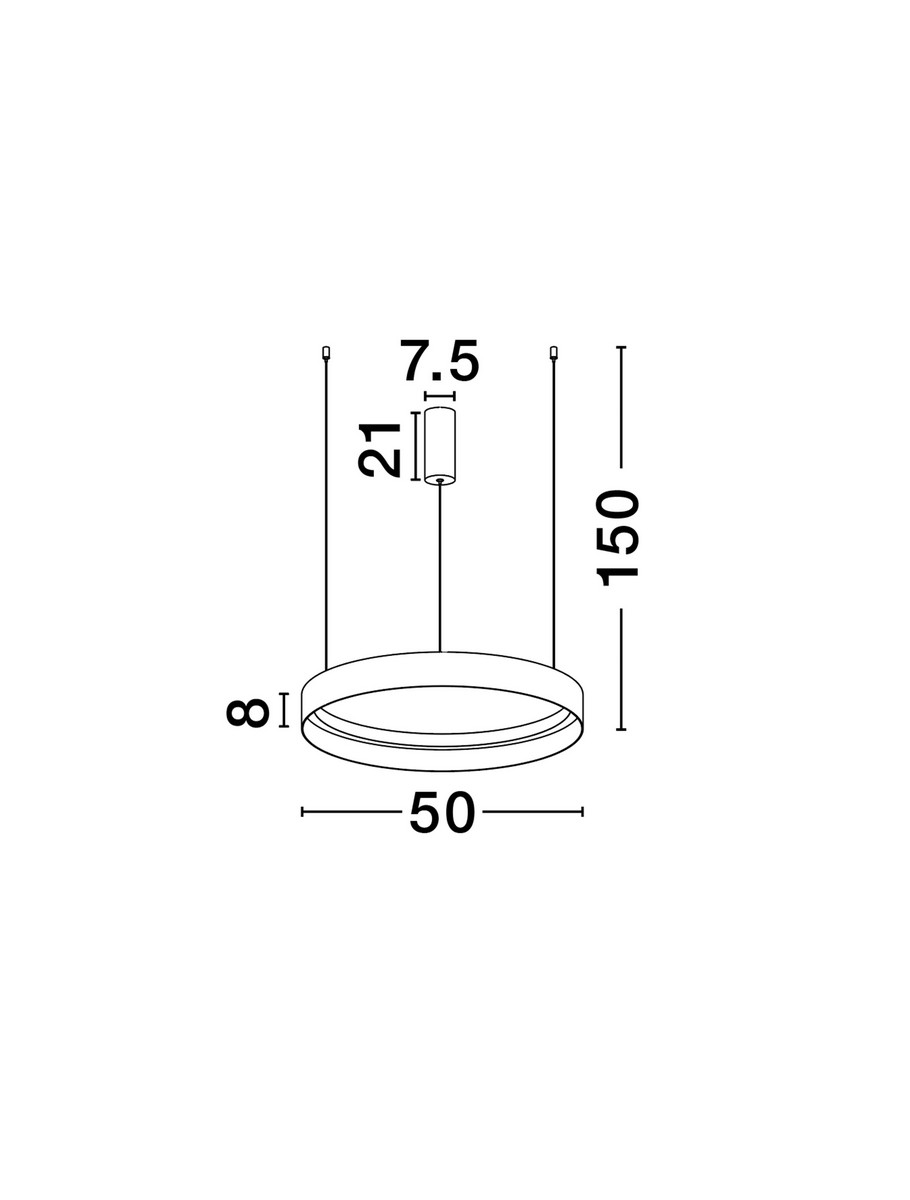 Lampa wisząca nowoczesna Luces Exclusivas ATECA, czarno-złota, LED 39 W, Ø 50 cm – LE45894 - obrazek 6