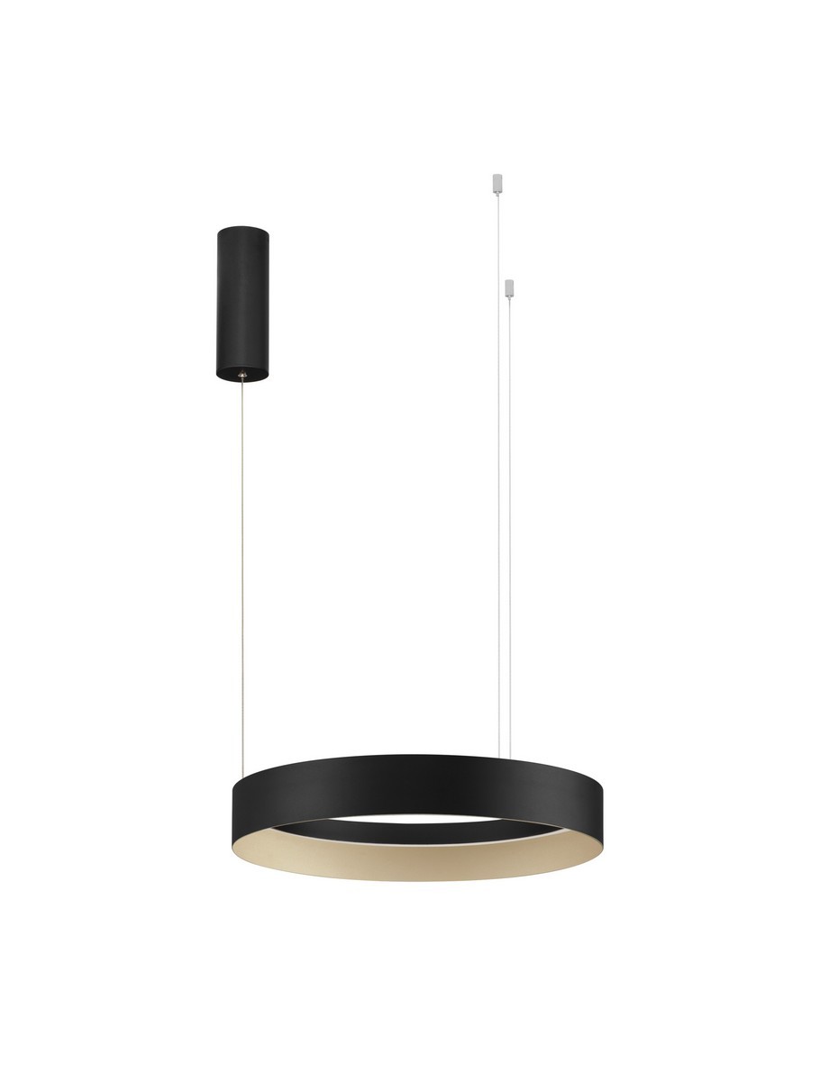 Lampa wisząca nowoczesna Luces Exclusivas ATECA, czarno-złota, LED 39 W, Ø 50 cm – LE45894
