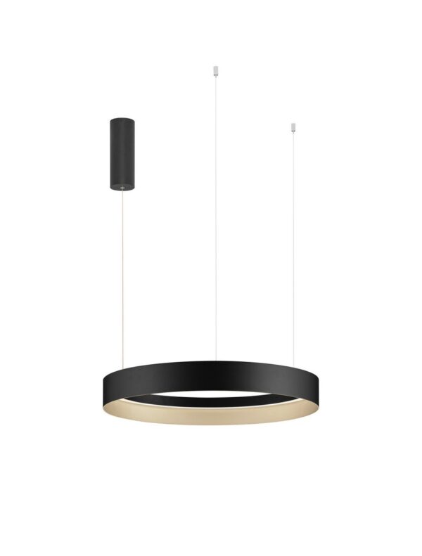 Lampa wisząca nowoczesna Luces Exclusivas ATECA, czarno-złota, LED 48 W, Ø 60 cm – LE45895