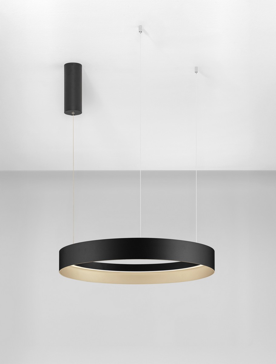 Lampa wisząca nowoczesna Luces Exclusivas ATECA, czarno-złota, LED 48 W, Ø 60 cm – LE45895 - obrazek 2