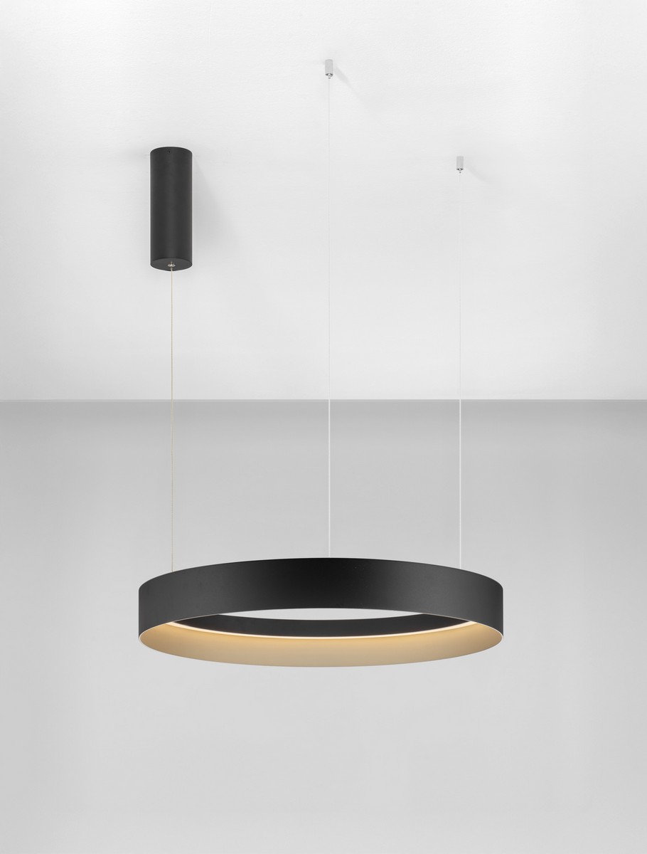 Lampa wisząca nowoczesna Luces Exclusivas ATECA, czarno-złota, LED 48 W, Ø 60 cm – LE45895 - obrazek 3