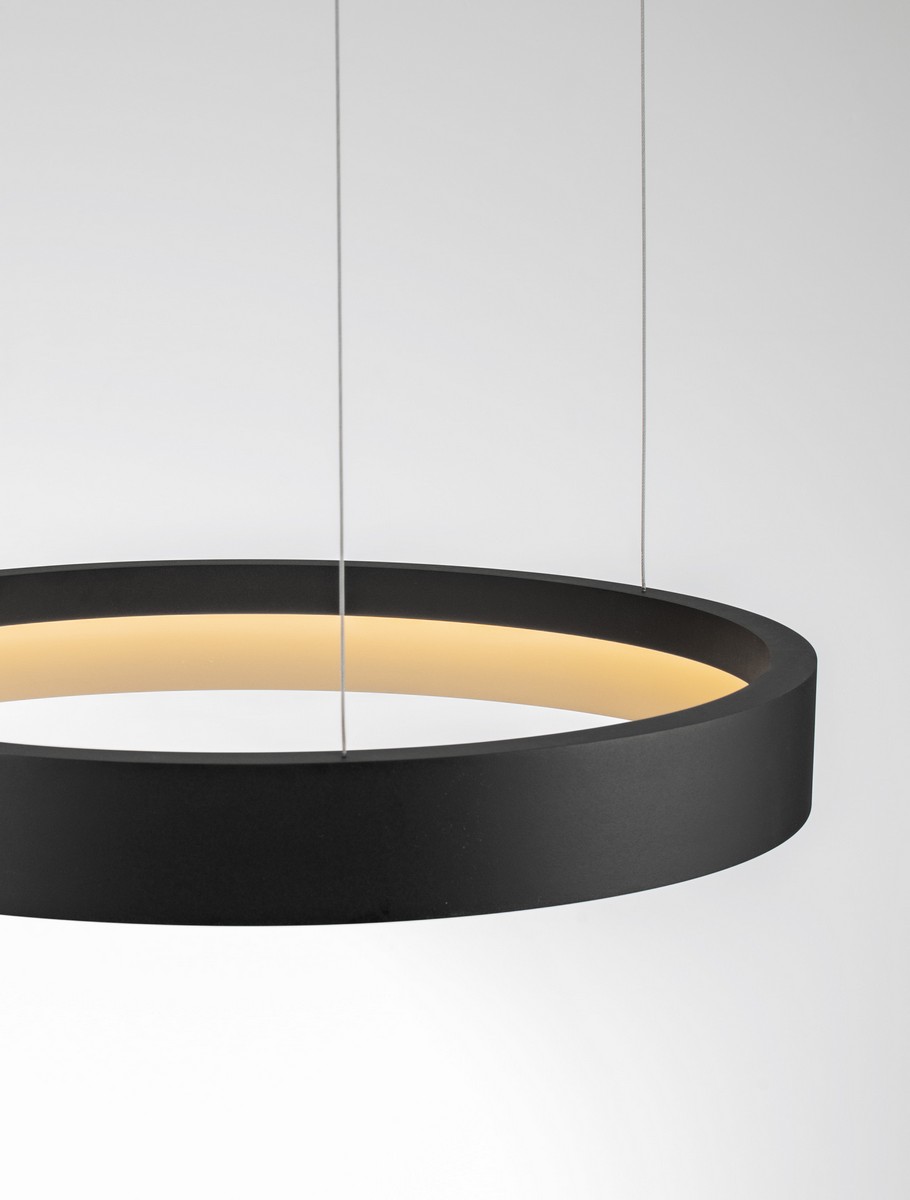 Lampa wisząca nowoczesna Luces Exclusivas ATECA, czarno-złota, LED 48 W, Ø 60 cm – LE45895 - obrazek 4