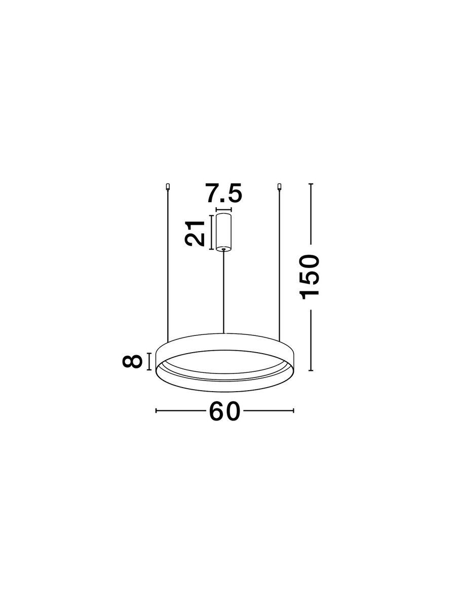 Lampa wisząca nowoczesna Luces Exclusivas ATECA, czarno-złota, LED 48 W, Ø 60 cm – LE45895 - obrazek 6