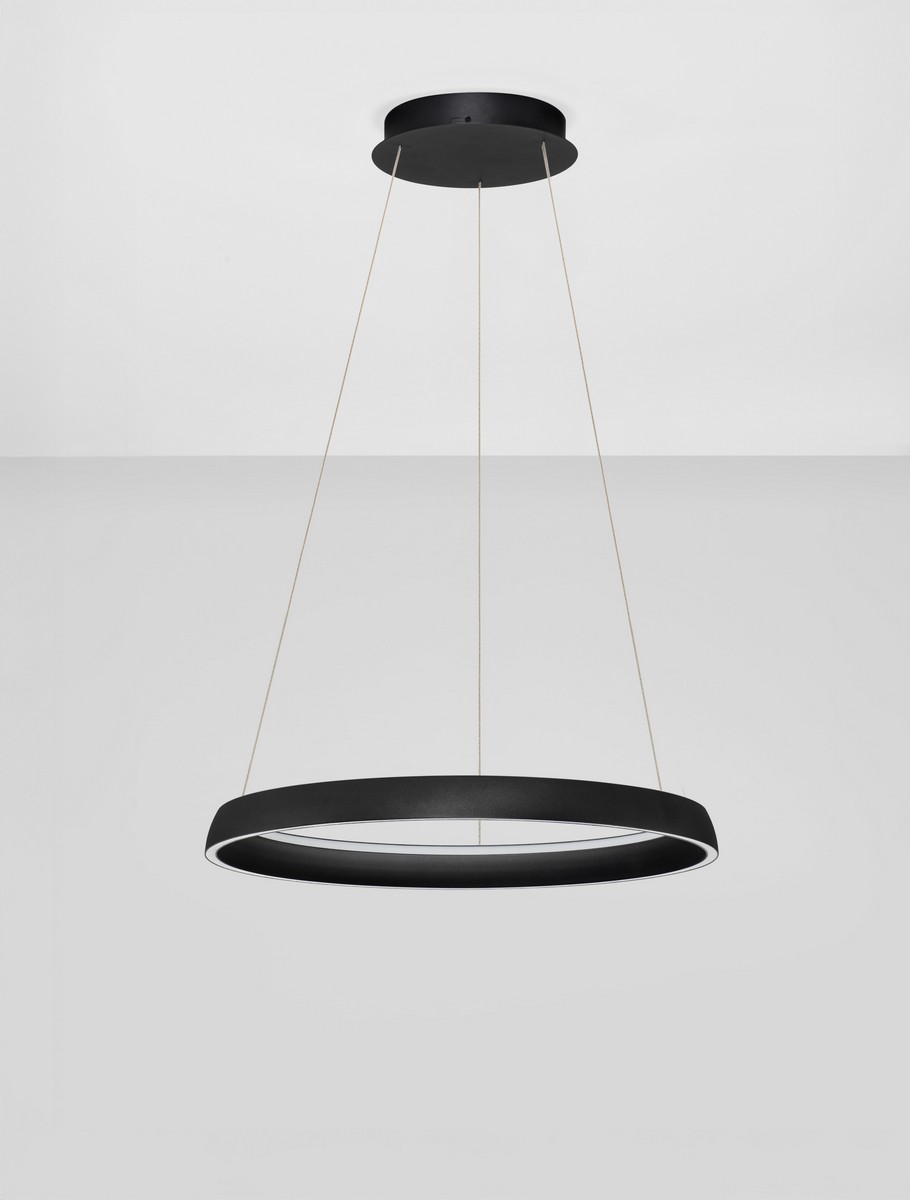 Lampa wisząca nowoczesna Luces Exclusivas AYLLON, czarna, LED 61 W, Ø 60 cm – LE45899 - obrazek 2