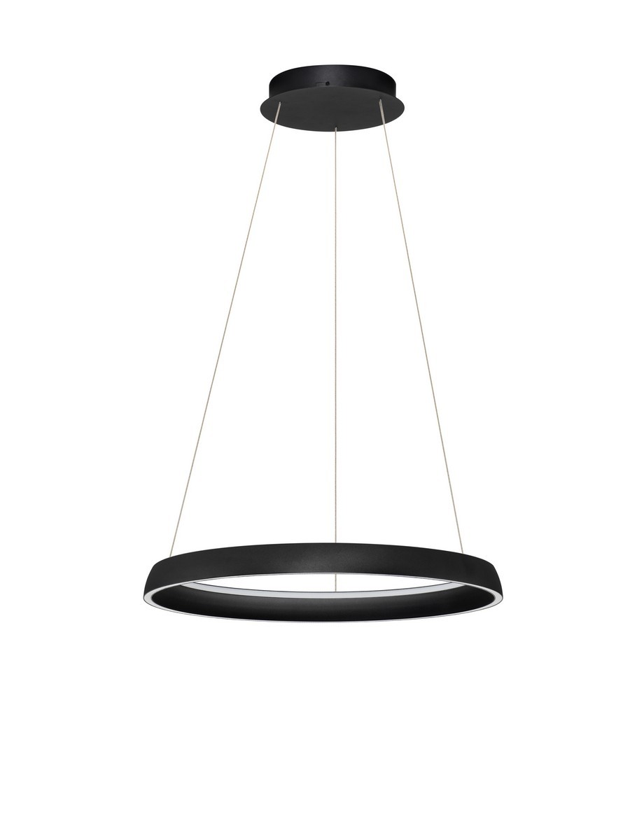 Lampa wisząca nowoczesna Luces Exclusivas AYLLON, czarna, LED 61 W, Ø 60 cm – LE45899