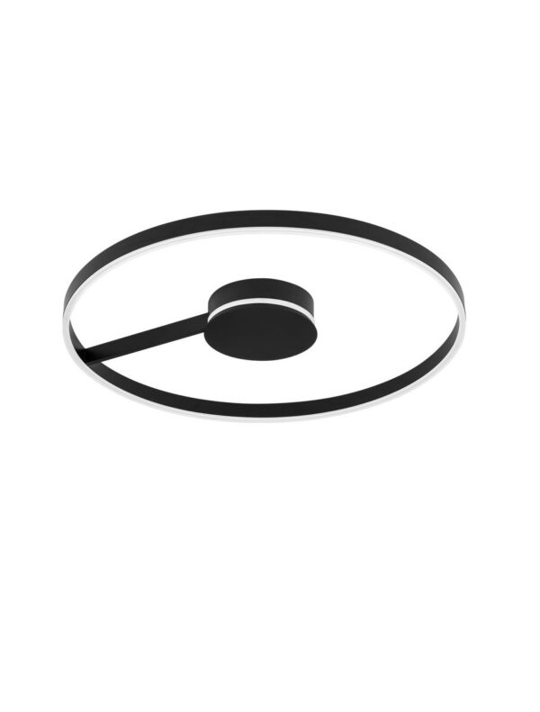 Plafon nowoczesny Luces Exclusivas AZKOIT, czarny, LED 57 W, Ø 80 cm – LE45900