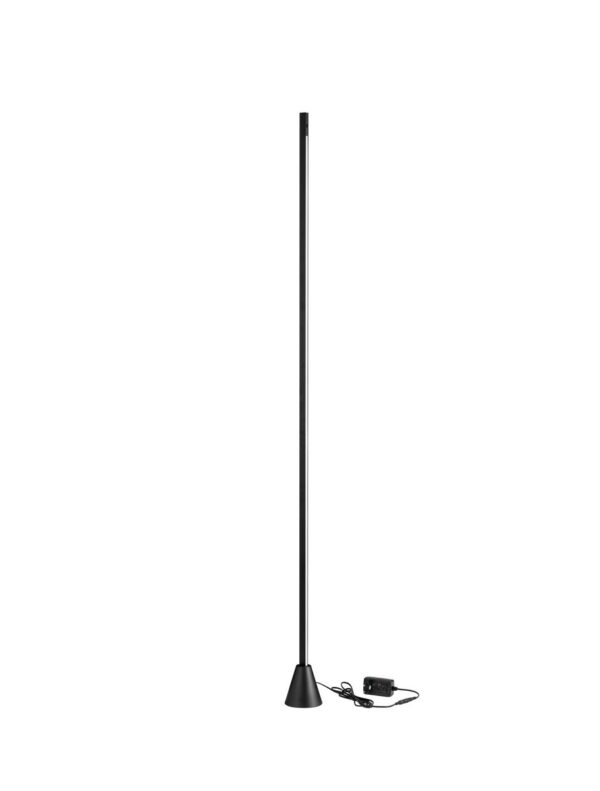 Lampa podłogowa industrialna Luces Exclusivas AZPEIT, czarna, LED 26 W 3000 K, wys. 150 cm – LE45910