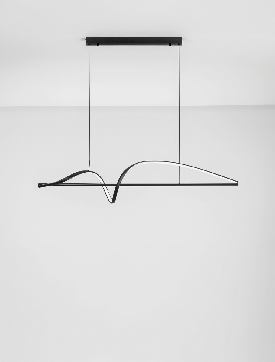 Lampa wisząca nowoczesna Luces Exclusivas BAEZA, czarna, LED 26 W 3000 K, szer. 25 cm – LE45911 - obrazek 2