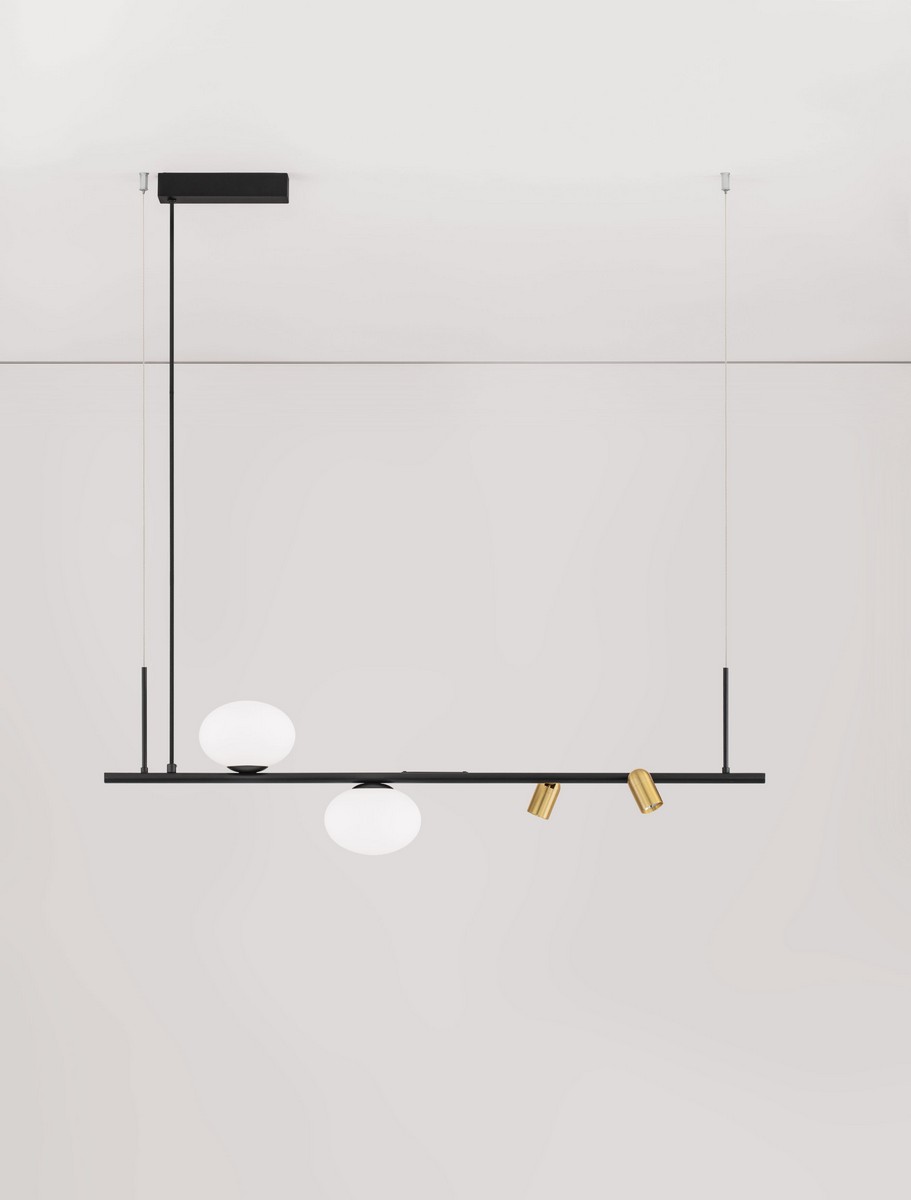 Lampa wisząca nowoczesna Luces Exclusivas BAIONA, czarna, LED / G9, szer. 14 cm – LE45912 - obrazek 2