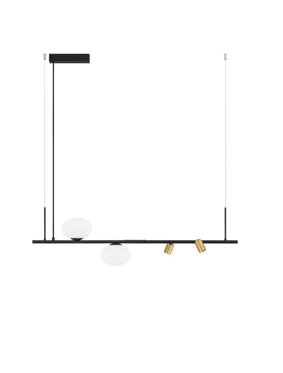 Lampa wisząca nowoczesna Luces Exclusivas BAIONA, czarna, LED / G9, szer. 14 cm – LE45912