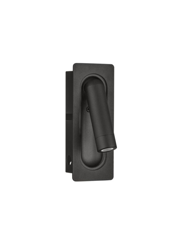 Kinkiet nowoczesny Luces Exclusivas BELORAD, czarny, LED 3 W 3000 K, szer. 6 cm – LE45939