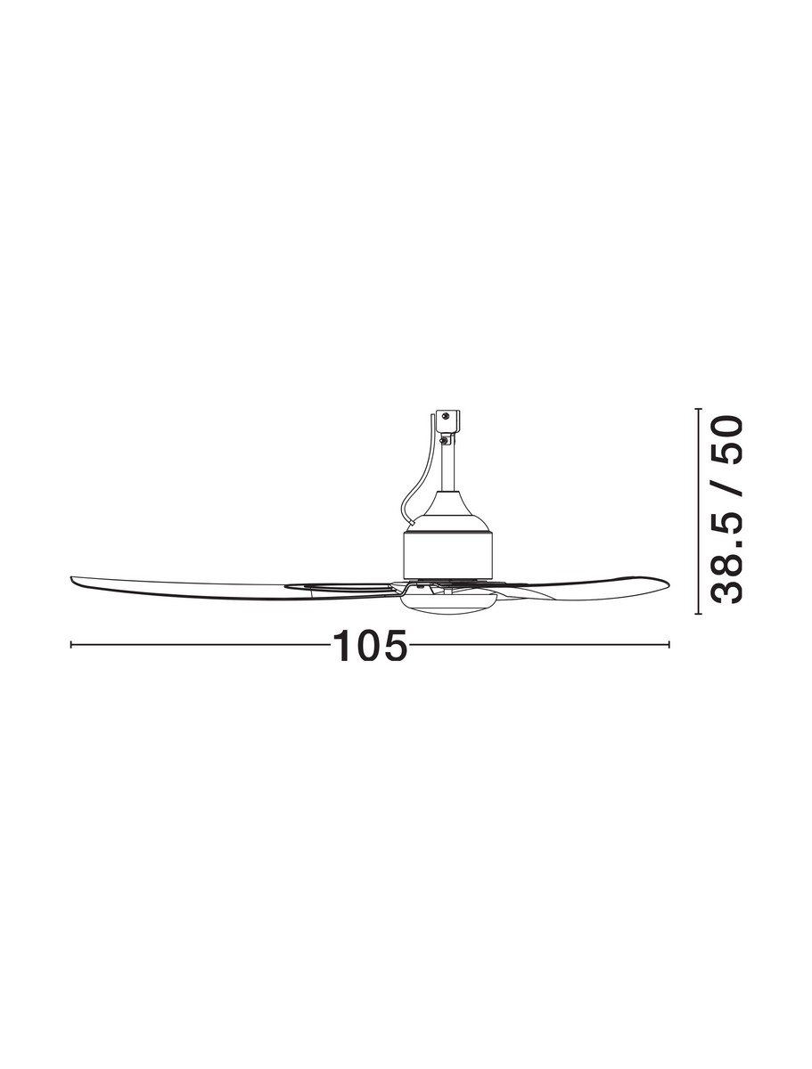Wentylator sufitowy nowoczesny Luces Exclusivas BENAVIS, czarny, Ø 105 cm – LE45946 - obrazek 5