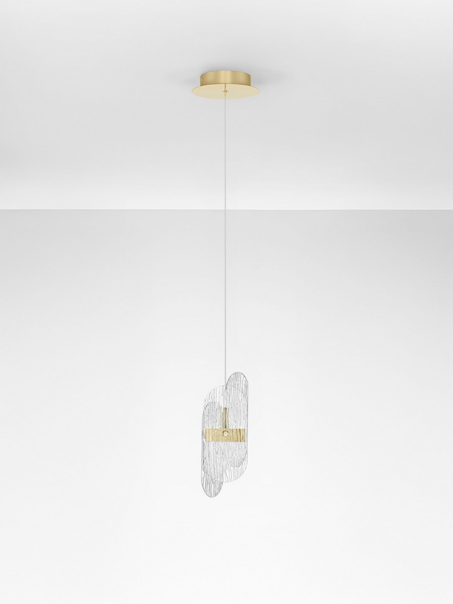 Lampa wisząca nowoczesna Luces Exclusivas BOSSOST, złota, LED 9 W 3000 K, Ø 14 cm – LE45952 - obrazek 2