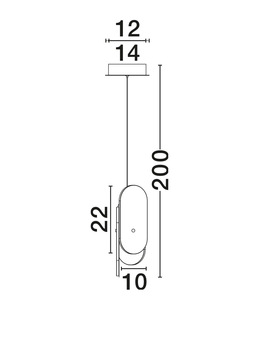 Lampa wisząca nowoczesna Luces Exclusivas BOSSOST, złota, LED 9 W 3000 K, Ø 14 cm – LE45952 - obrazek 4