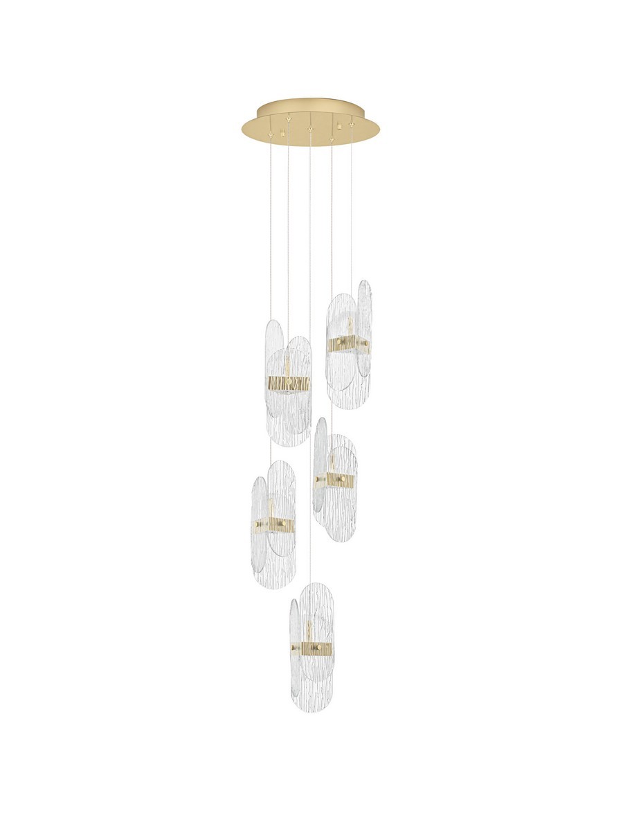 Lampa wisząca nowoczesna Luces Exclusivas BOSSOST, złota, LED 34 W 2700 K, Ø 30 cm – LE45955