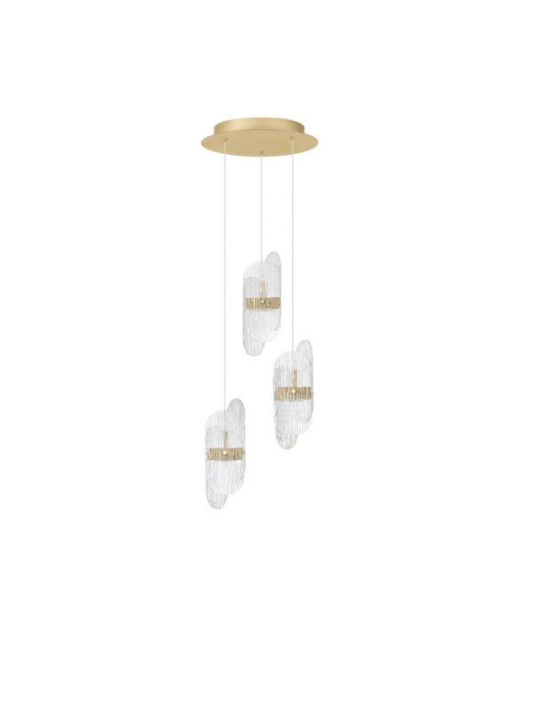 Lampa wisząca nowoczesna Luces Exclusivas BOSSOST, złota, LED 20 W 3000 K, Ø 32 cm – LE45956