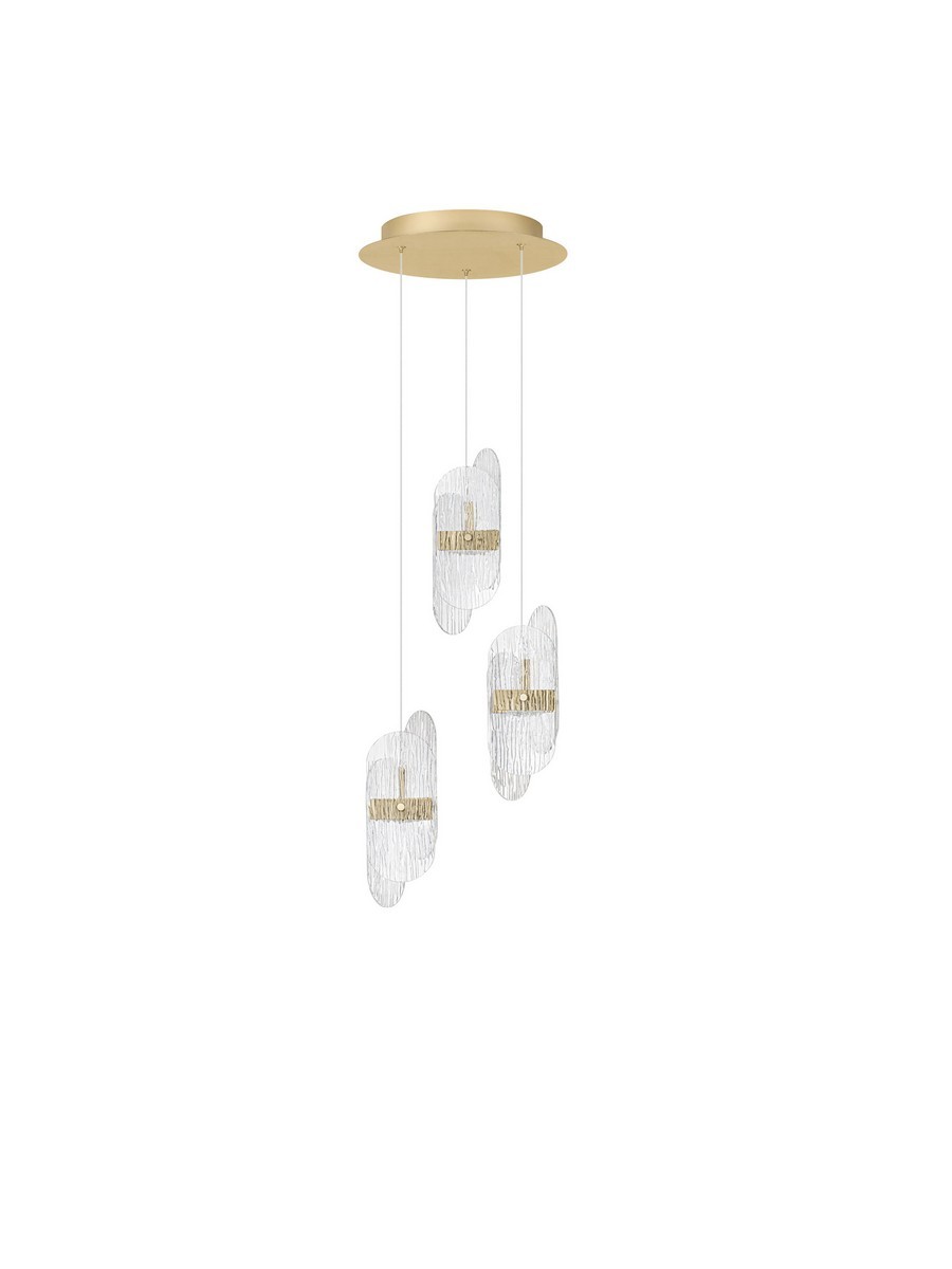 Lampa wisząca nowoczesna Luces Exclusivas BOSSOST, złota, LED 20 W 3000 K, Ø 32 cm – LE45956
