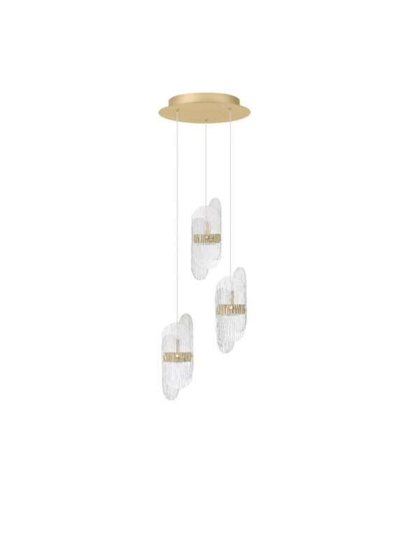 Lampa wisząca nowoczesna Luces Exclusivas BOSSOST, złota, LED 20 W 2700 K, Ø 32 cm – LE45957