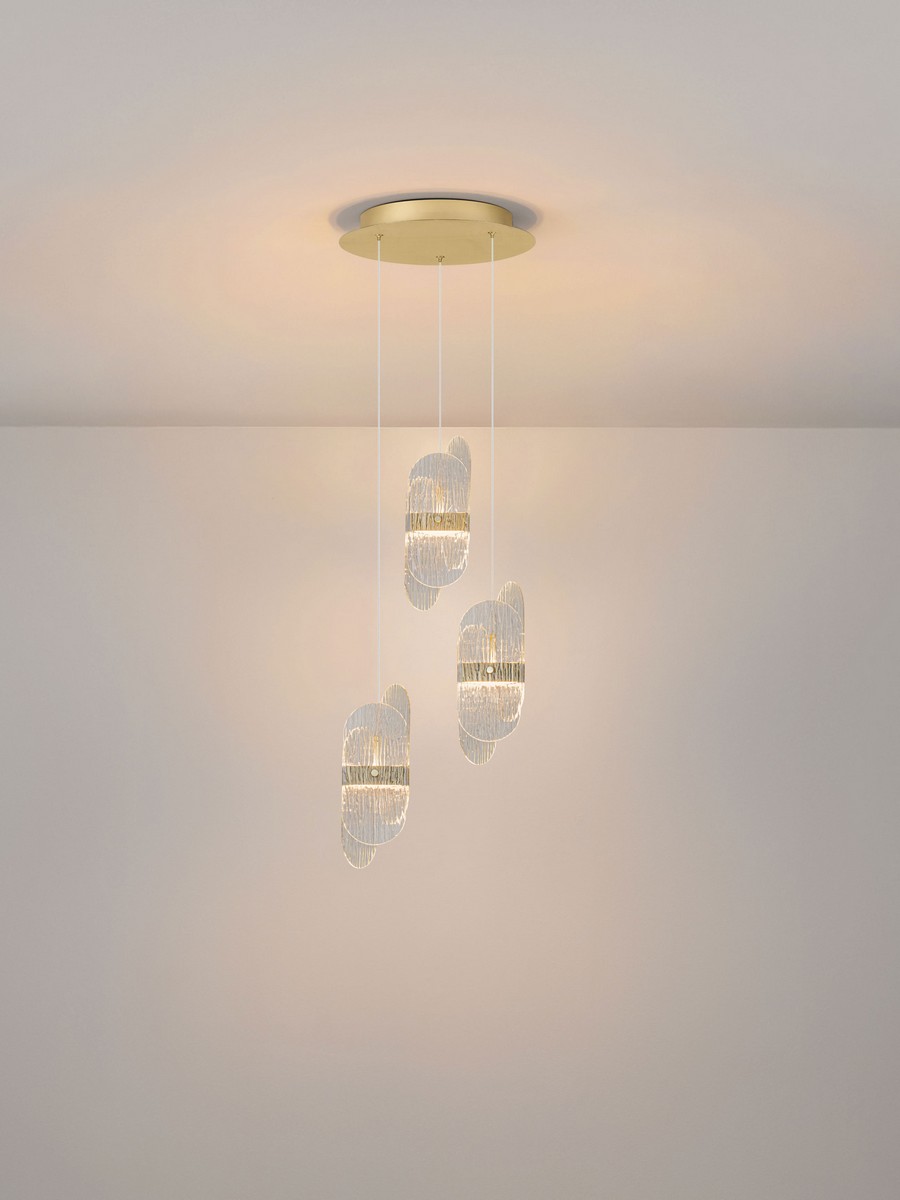 Lampa wisząca nowoczesna Luces Exclusivas BOSSOST, złota, LED 20 W 2700 K, Ø 32 cm – LE45957 - obrazek 2