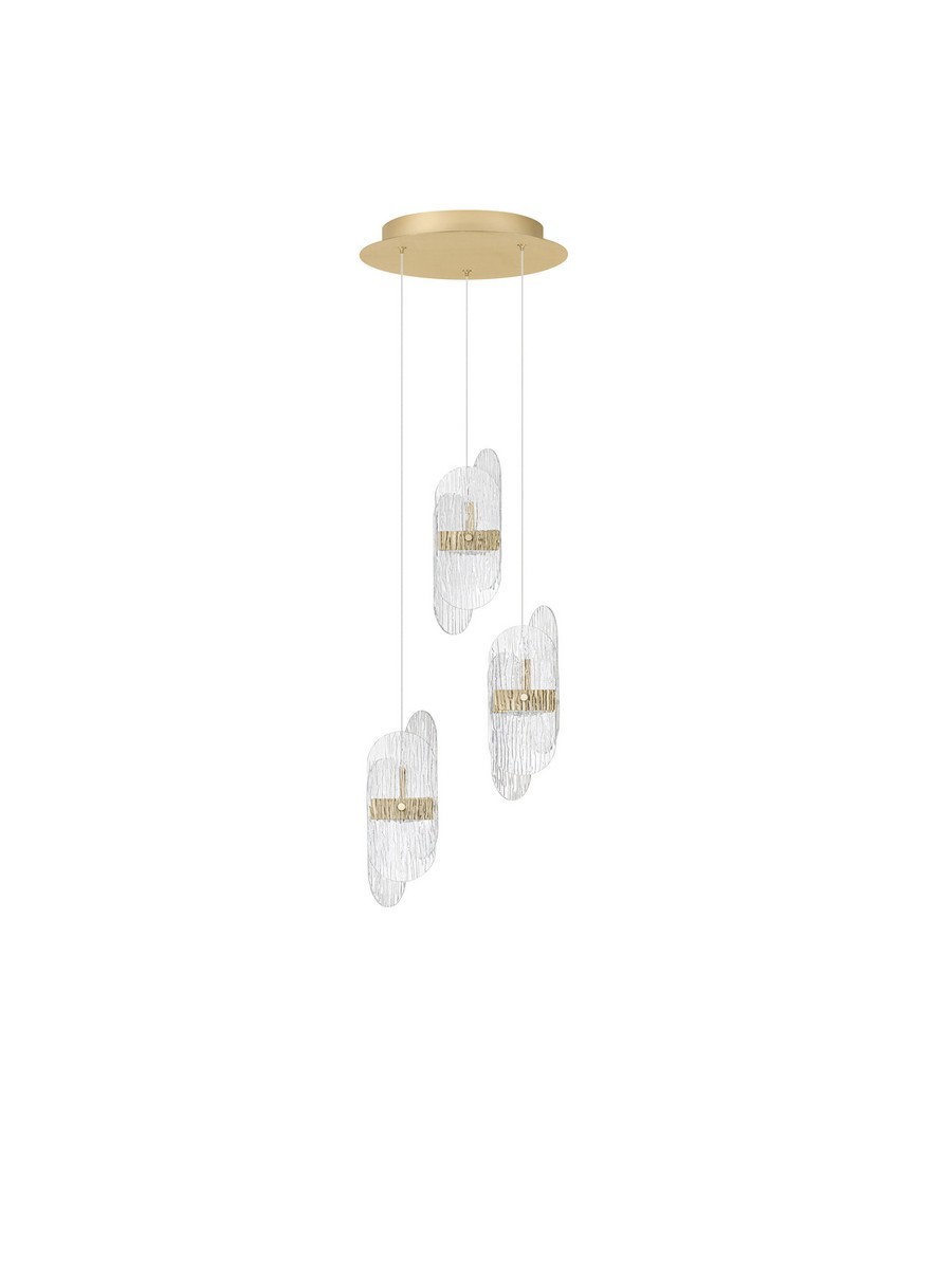 Lampa wisząca nowoczesna Luces Exclusivas BOSSOST, złota, LED 20 W 2700 K, Ø 32 cm – LE45957