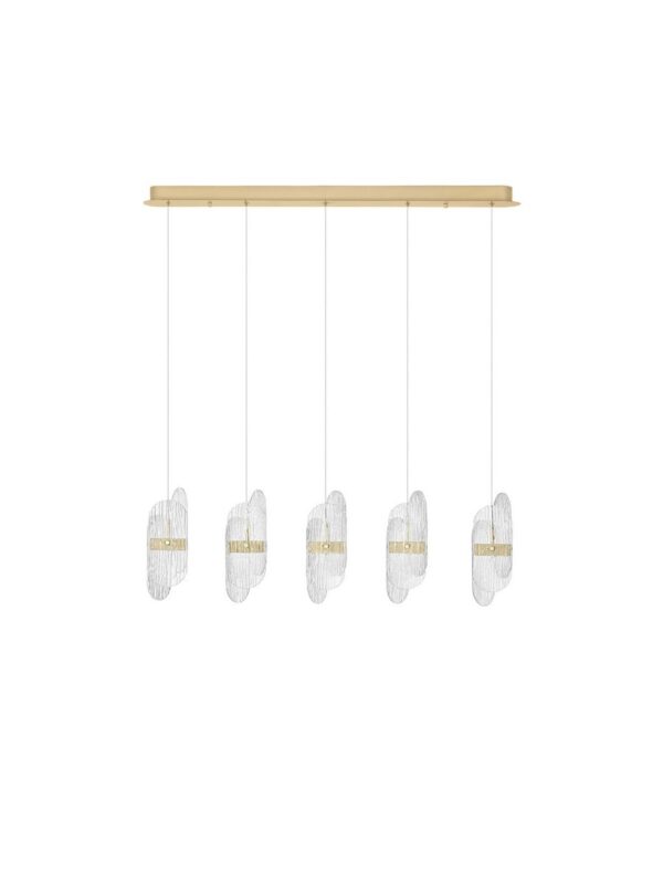 Lampa wisząca nowoczesna Luces Exclusivas BOSSOST, złota, LED 34 W 3000 K, dł. 100 cm – LE45958