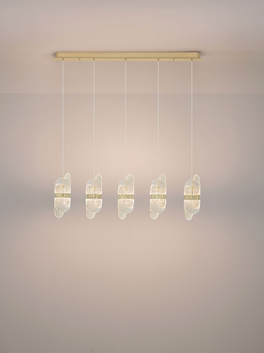 Lampa wisząca nowoczesna Luces Exclusivas BOSSOST, złota, LED 34 W 3000 K, dł. 100 cm – LE45958 - obrazek 2