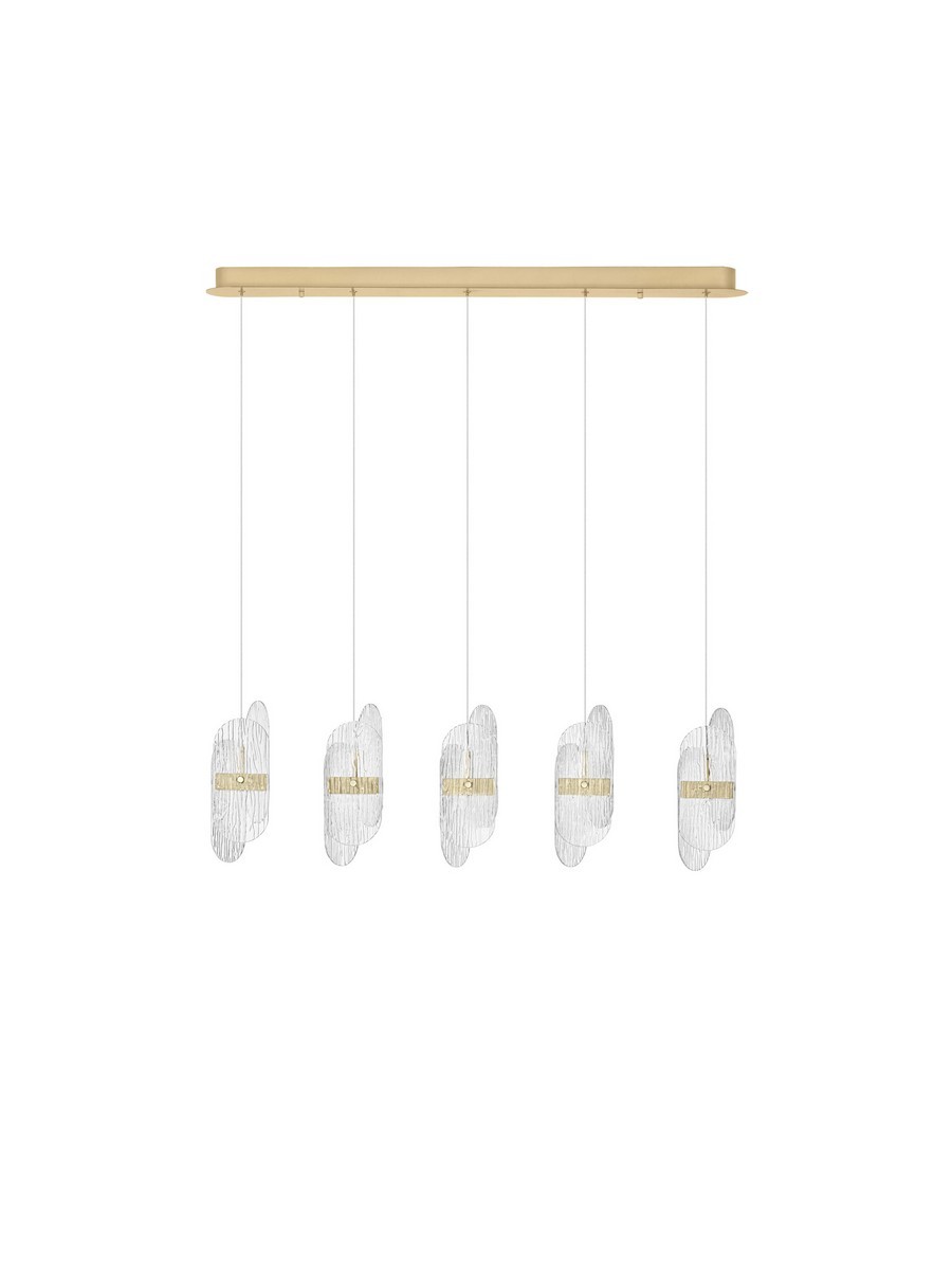 Lampa wisząca nowoczesna Luces Exclusivas BOSSOST, złota, LED 34 W 3000 K, dł. 100 cm – LE45958