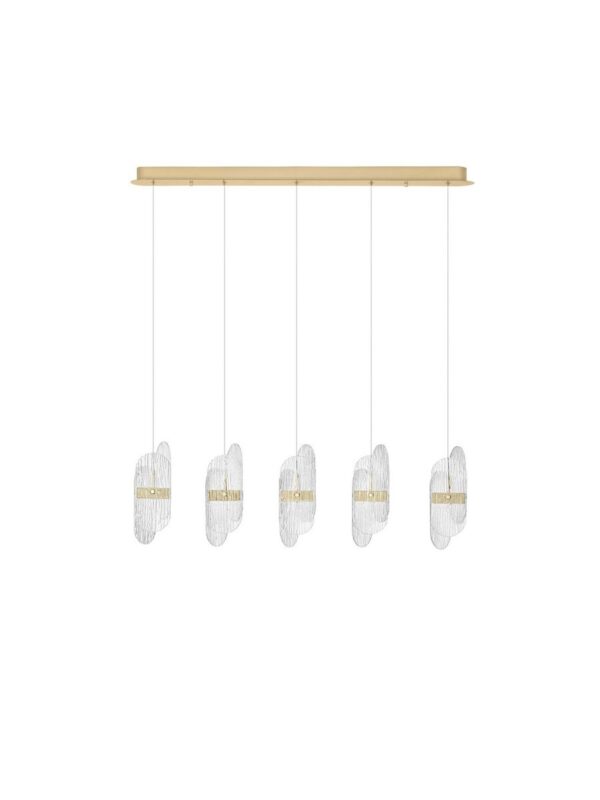Lampa wisząca nowoczesna Luces Exclusivas BOSSOST, złota, LED 34 W 2700 K, dł. 100 cm – LE45959
